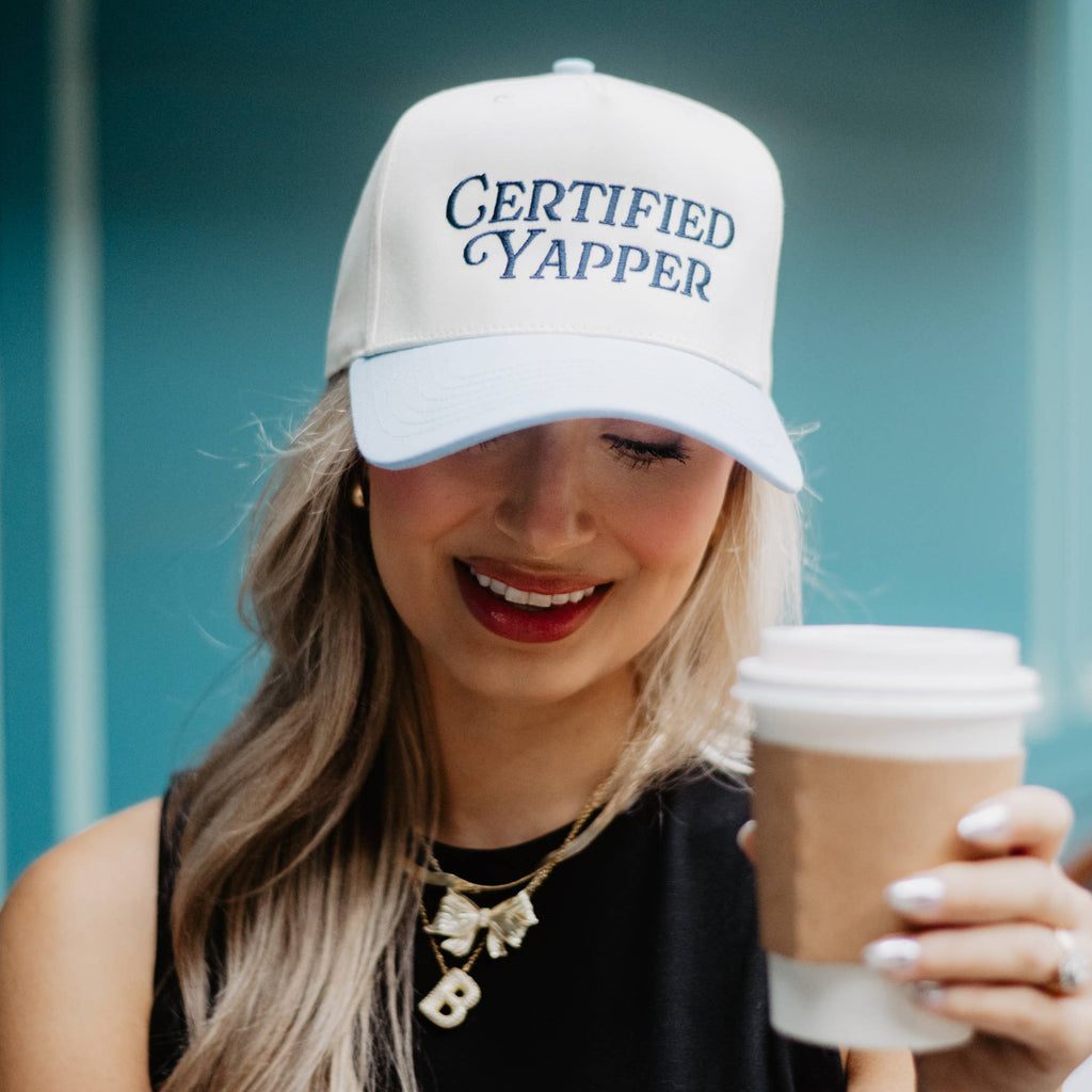 Certified Yapper Two-Toned Vintage Hat